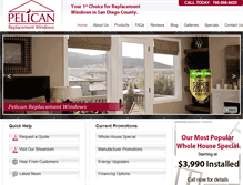 Tablet Screenshot of pelicanreplacementwindows.com